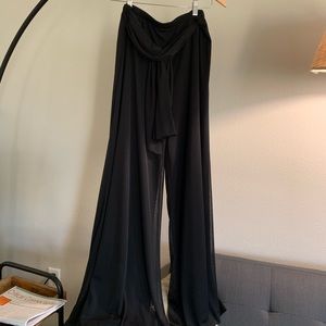 Silky comfy black silk lined pant